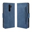 Cu clapetă pentru Xiaomi Redmi Note 8 Pro, Card Slot, albastru închis