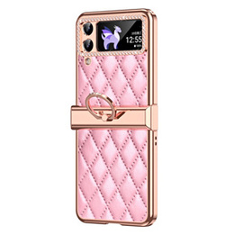 Husă pentru Samsung Galaxy Z Flip 4 5G, Rhombus Grid, Black