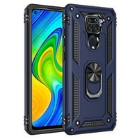 Husă blindată pentru Xiaomi Redmi Note 9, Nox Case Ring, albastru