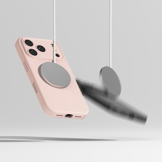 Carcasă Ringke pentru iPhone 17 Pro Max, Silicone Magnetic MagSafe, Pink Sand