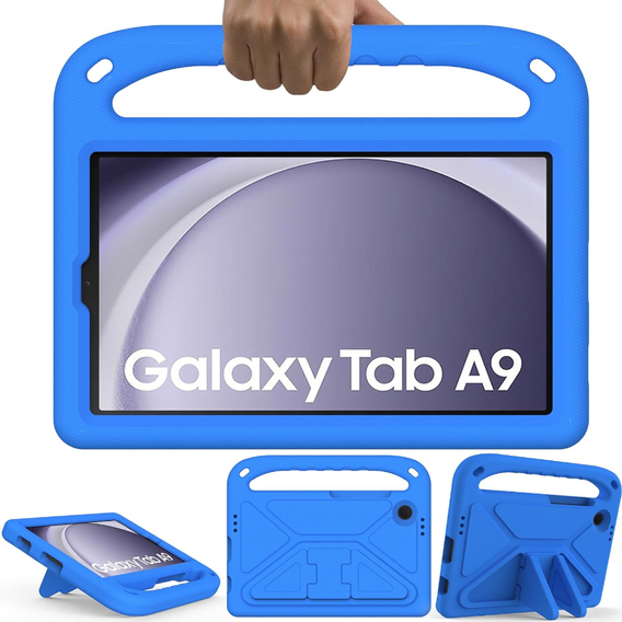 Husa pentru copii pentru Samsung Galaxy Tab A9, Husa pentru copii cu mâner, albastru