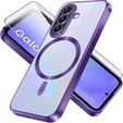 Husă pentru Samsung Galaxy A36, Electro MagSafe, violet + Sticlă pentru ecran