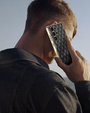 Husă pentru Samsung Galaxy S25 Ultra, Leather Rhombus, negru