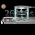 Husă pentru iPhone 15 Pro Max, Privacy Dual Glass, pentru MagSafe, de argint