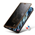 Carcasă flip CASEME pentru Samsung Galaxy S21 Ultra 5G, Waxy Textured, cafea