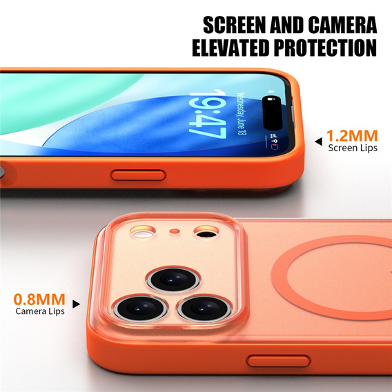 Husă mată pentru iPhone 17 Pro Max, pentru MagSafe, cu protecție pentru cameră