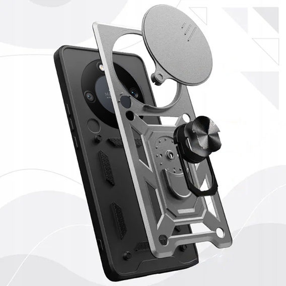 Husă blindată CamShield Slide cu capac pentru cameră și inel pentru Honor Magic 8 Lite