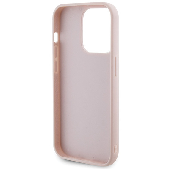 Husă metalică matlasată cu logo pentru iPhone 15 Pro