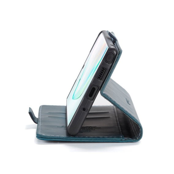 Husa CASEME pentru Samsung Galaxy Note 10 Plus/5G, Leather Wallet Case, verde