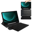 Husă pentru tastatură pentru Samsung Galaxy Tab S9 FE+ Plus, Rotary 360° Leather, negru