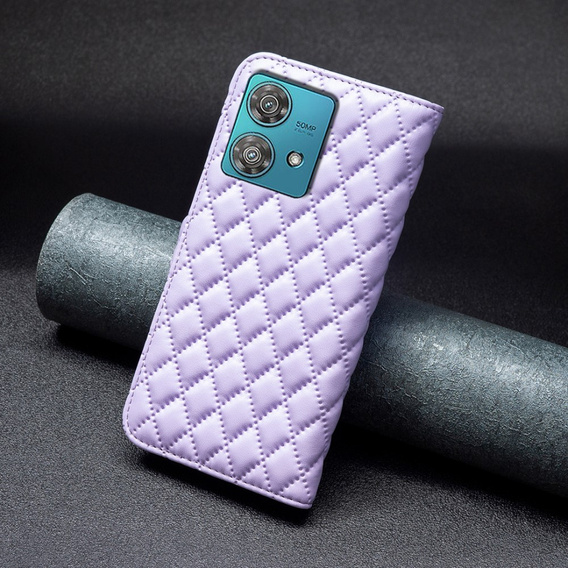 Cu clapetă pentru Motorola Edge 40 Neo, Wallet, BINFEN COLOR, violet