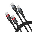 Baseus Cafule USB-C la USB-C 100W cablu 1m - set de 2 bucăți