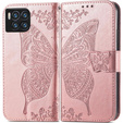 Cu clapetă pentru T Phone 2 Pro 5G, Butterfly, roz rose gold