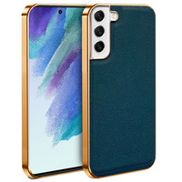 Huse pentru Samsung Galaxy S21, Cowhide Leather, verde