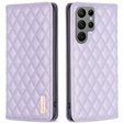 Cu clapetă pentru Samsung Galaxy S25 Ultra, Wallet, BINFEN COLOR, violet
