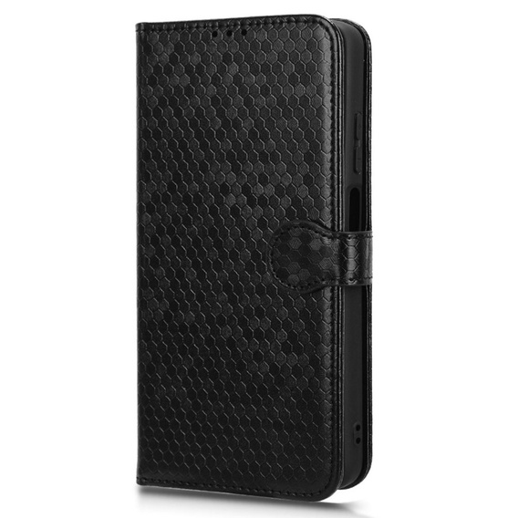 Husa cu clapetă pentru Motorola Moto G24 / G24 Power / G04, Wallet Rhombus, negru