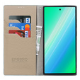 Husă din piele pentru Samsung Galaxy S23 Ultra, ERBORD Grain Leather, albastru