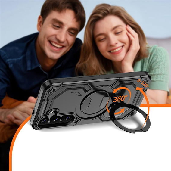 Husă magnetică cu suport pentru Samsung Galaxy A57 5G, negru