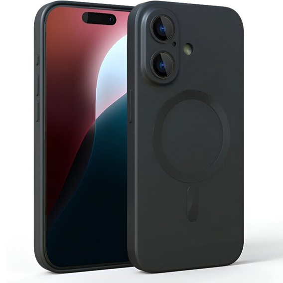 Husă pentru iPhone 16, ColorMag, pentru MagSafe, negru