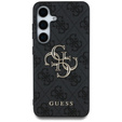GUESS Huse pentru Samsung Galaxy S25, 4G Big Metal Logo, negru
