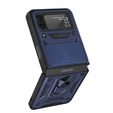 Husă blindată pentru Samsung Galaxy Z Flip3 5G, CamShield Slide, albastru