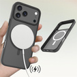 Carcasă Matt pentru iPhone 17 Pro, pentru MagSafe, negru translucid