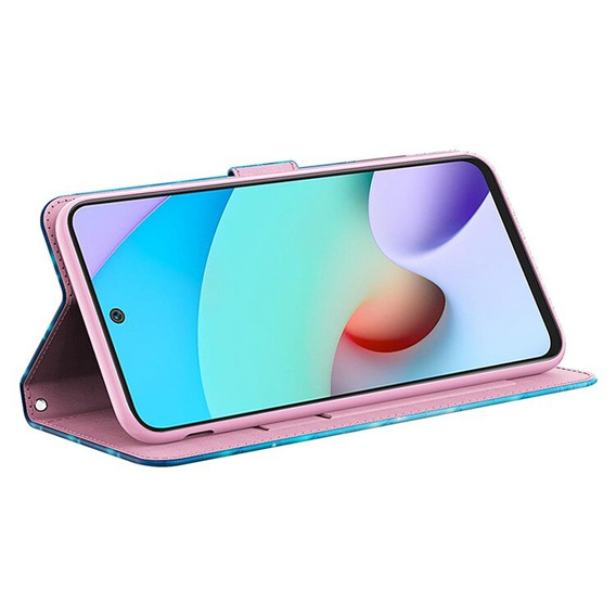 Cu clapetă pentru Xiaomi Redmi 13C / Poco C65, Wallet, Butterflies albastru