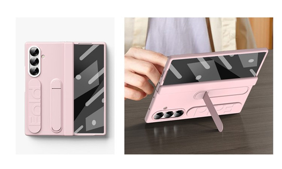 Husă cu mâner și suport - roz pentru Samsung Galaxy Z Fold7