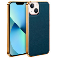 Huse pentru iPhone 13, Cowhide Leather, verde