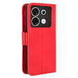 Cu clapetă pentru Infinix Zero 30 5G, Card Slot, roșu