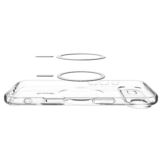 Carcasă Spigen Ultra Hybrid MagSafe pentru iPhone Air, transparentă/albă