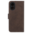 Cu clapetă pentru Oppo A38 4G / Oppo A18 4G, Card Slot, maro