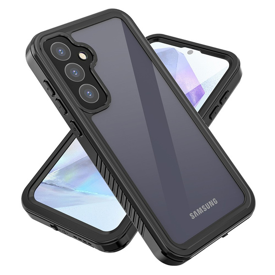 Husă impermeabilă IP68 pentru Samsung Galaxy A55 5G, Redpepper, negru