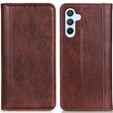 Huse pentru Samsung Galaxy S24, Wallet Litchi Leather, maro