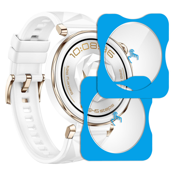 2x ERBORD sticlă călită pentru Huawei Watch GT 5 Pro 42mm, cu cadru de montare