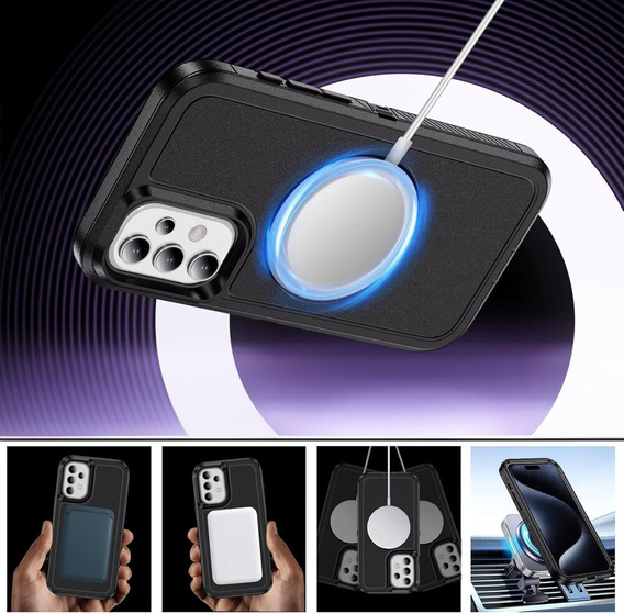 Carcasă cu ramă pentru Samsung Galaxy S23 FE, pentru MagSafe, negru