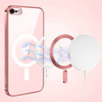 Husă pentru iPhone 7 / 8, Electro MagSafe, roz + Sticlă pentru ecran