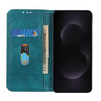Husa cu clapetă pentru Samsung Galaxy S25 Edge, Split Leather, verde