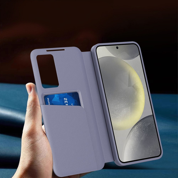 Husă cu clapetă pentru Samsung Galaxy A55 5G, Smart View Wallet, violet