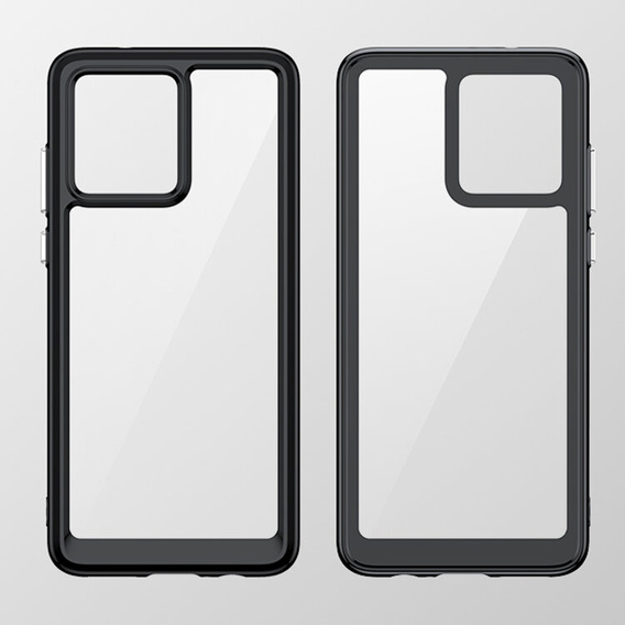 Huse pentru Motorola Moto G84 5G, Fusion Hybrid, transparent / negru