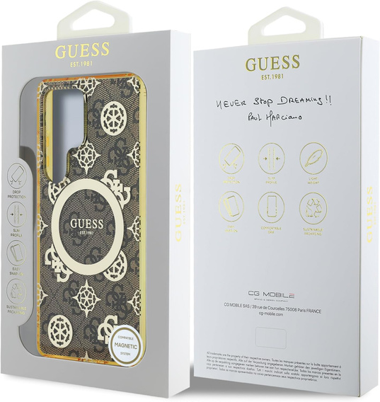 Husă GUESS Magnetic IML Peony pentru Samsung Galaxy S25 Ultra