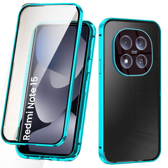 Husă magnetică dublă din sticlă pentru Xiaomi Redmi Note 15 5G / Poco M8 5G