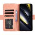 Cu clapetă pentru Xiaomi Poco F6, Card Slot, roz