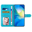 Cu clapetă pentru Oppo A38 4G / Oppo A18 4G, Wallet, BINFEN COLOR, albastru