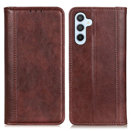 Huse pentru Samsung Galaxy A35 5G, Wallet Litchi Leather, maro