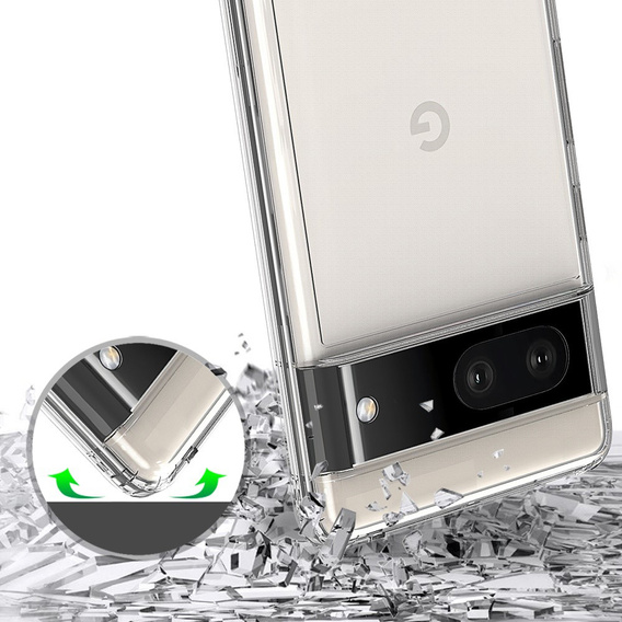 Huse pentru Google Pixel 7, Fusion Hybrid, transparentă