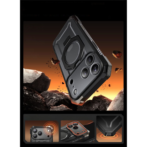 Carcasă Supcase pentru iPhone 17 Pro Max, Unicorn Beetle Grip Mag, negru