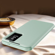 Husă cu clapetă pentru Samsung Galaxy S25+ Plus, Smart View Wallet, verde