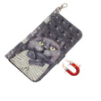 Cu clapetă pentru Xiaomi Redmi Note 13 5G, Wallet, Cat gri