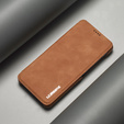Cu clapetă pentru Samsung Galaxy A52 5G / 4G, LC.IMEEKE, maro